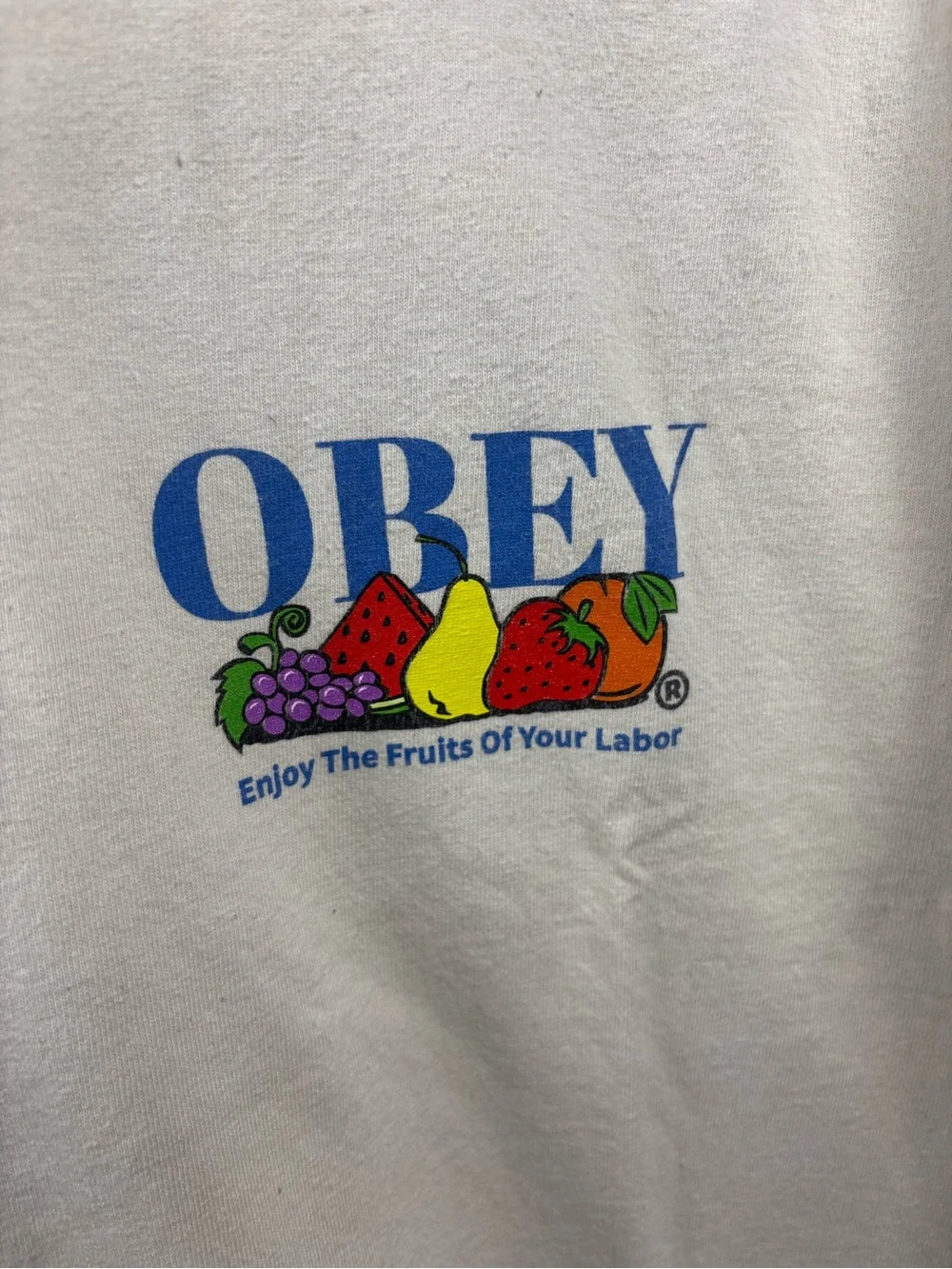 OBEY Men’s Cream Graphic Logo T-Shirt
